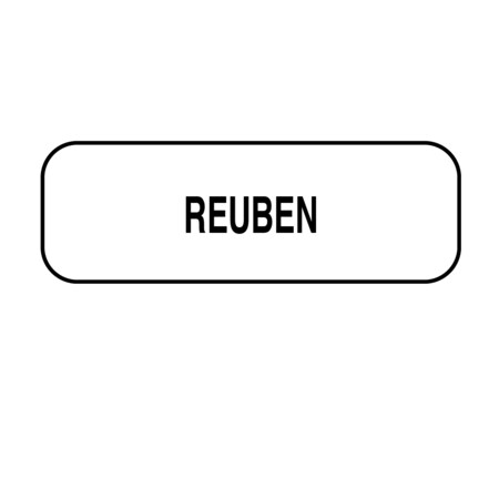 Nevs Reuben Label 1/2" x 1-1/2" DIET-552